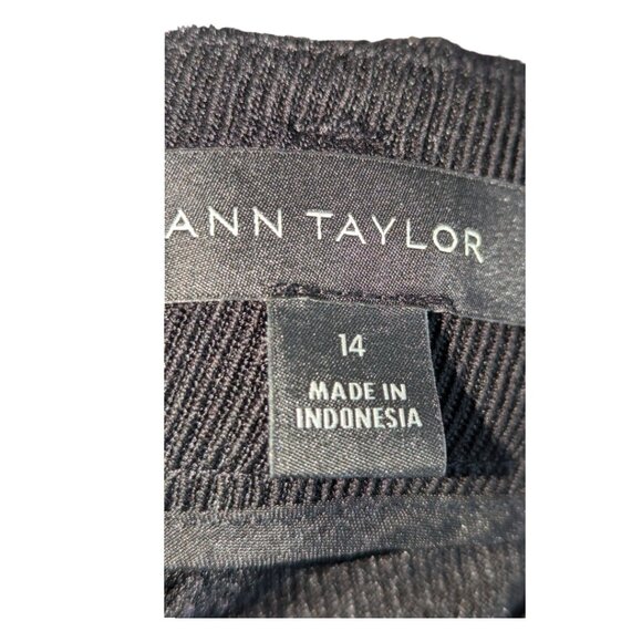 Ann Taylor Pants w Belt Skinny Corduroy Black High Rise High Waist Sz 14 - Picture 8 of 10